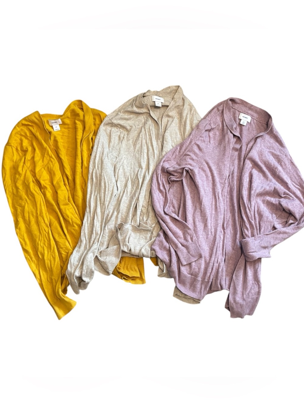 Bundle of 3 Old Navy Comfy Knit Open-Front Plus-Size Cardigan Sweaters